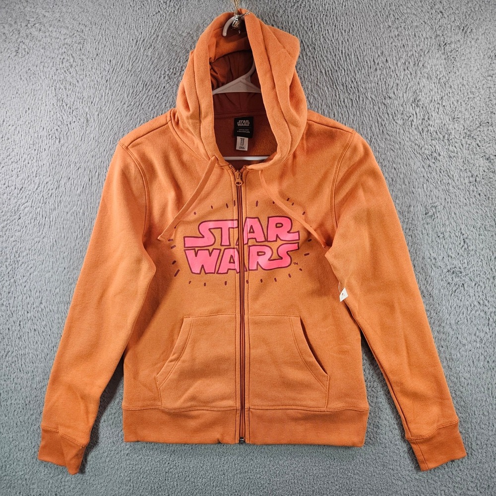 NEW Amazon Essentials Kids Star Wars Orange Zip Up‎ Hoodie Sweatshirt XS